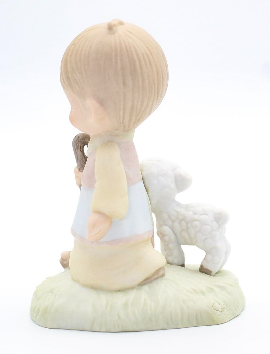 Precious Moments He Leadeth Me Enesco Porcelain Figurine 1998 - Thumbnail 4