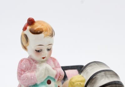 Vintage Occupied Japan Hand Painted Doll Mother Porcelain Figurine - Thumbnail 2