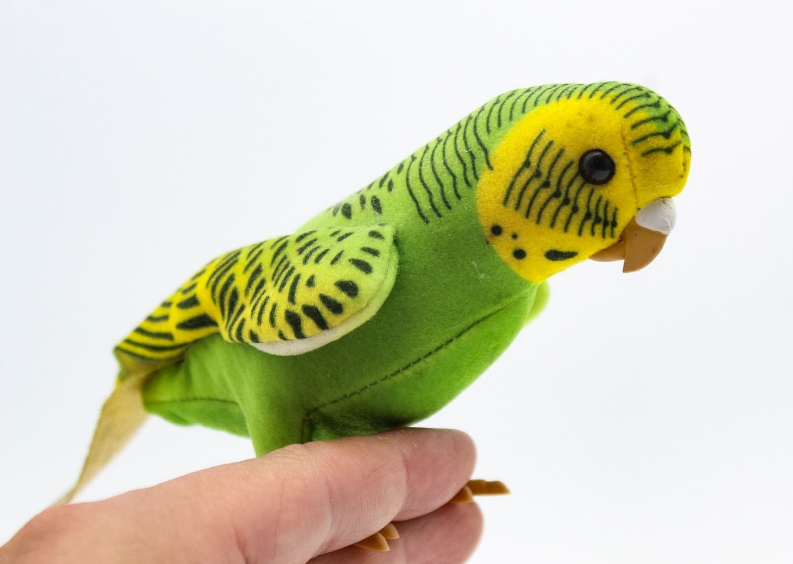 Steiff Hansi Parakeet Vintage Made In Germany Velvet Trevira Bird Stuffed Animal - Thumbnail 2
