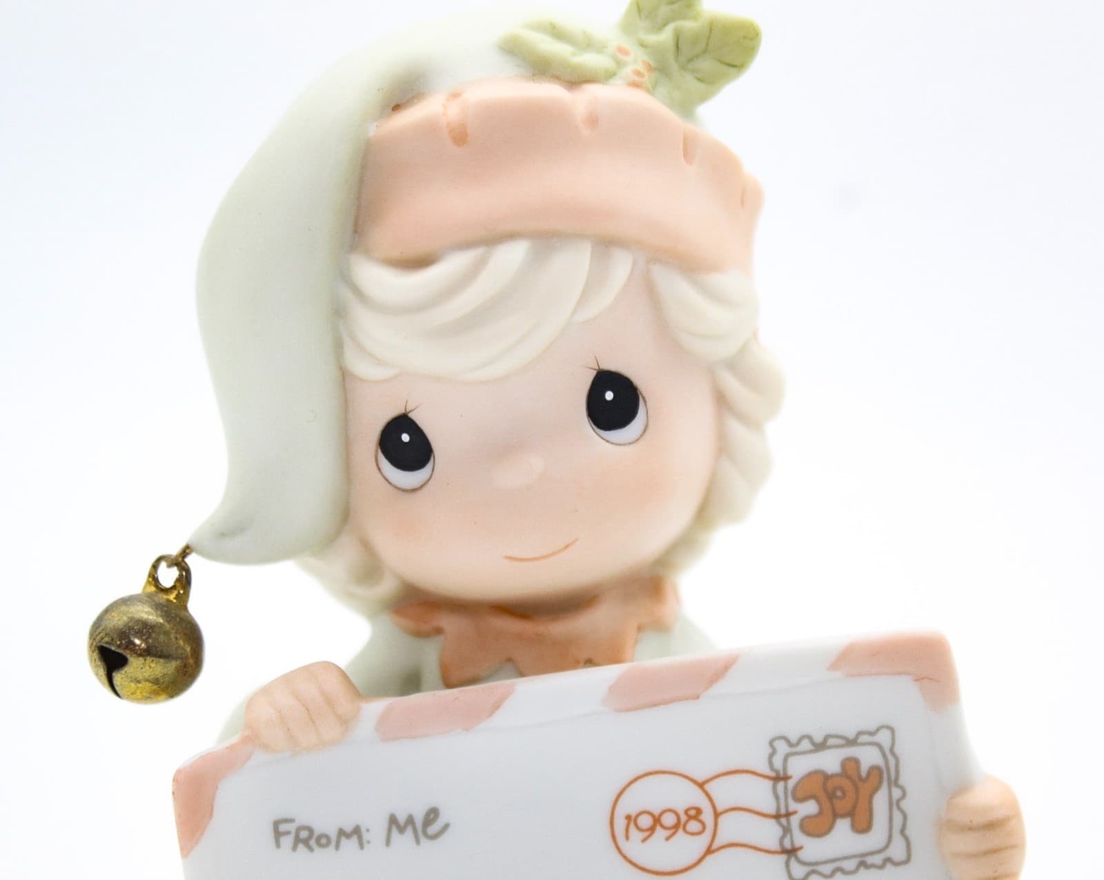 Precious Moments I'm Sending You A Merry Christmas Porcelain Figurine 1998 - Thumbnail 2