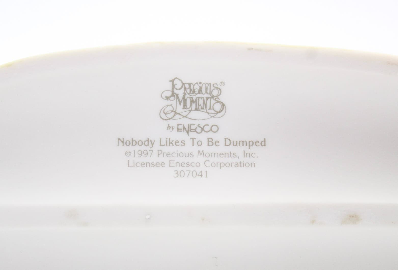 Precious Moments Nobody Likes To Be Dumped Enesco Porcelain Figurine 1997 - Thumbnail 8