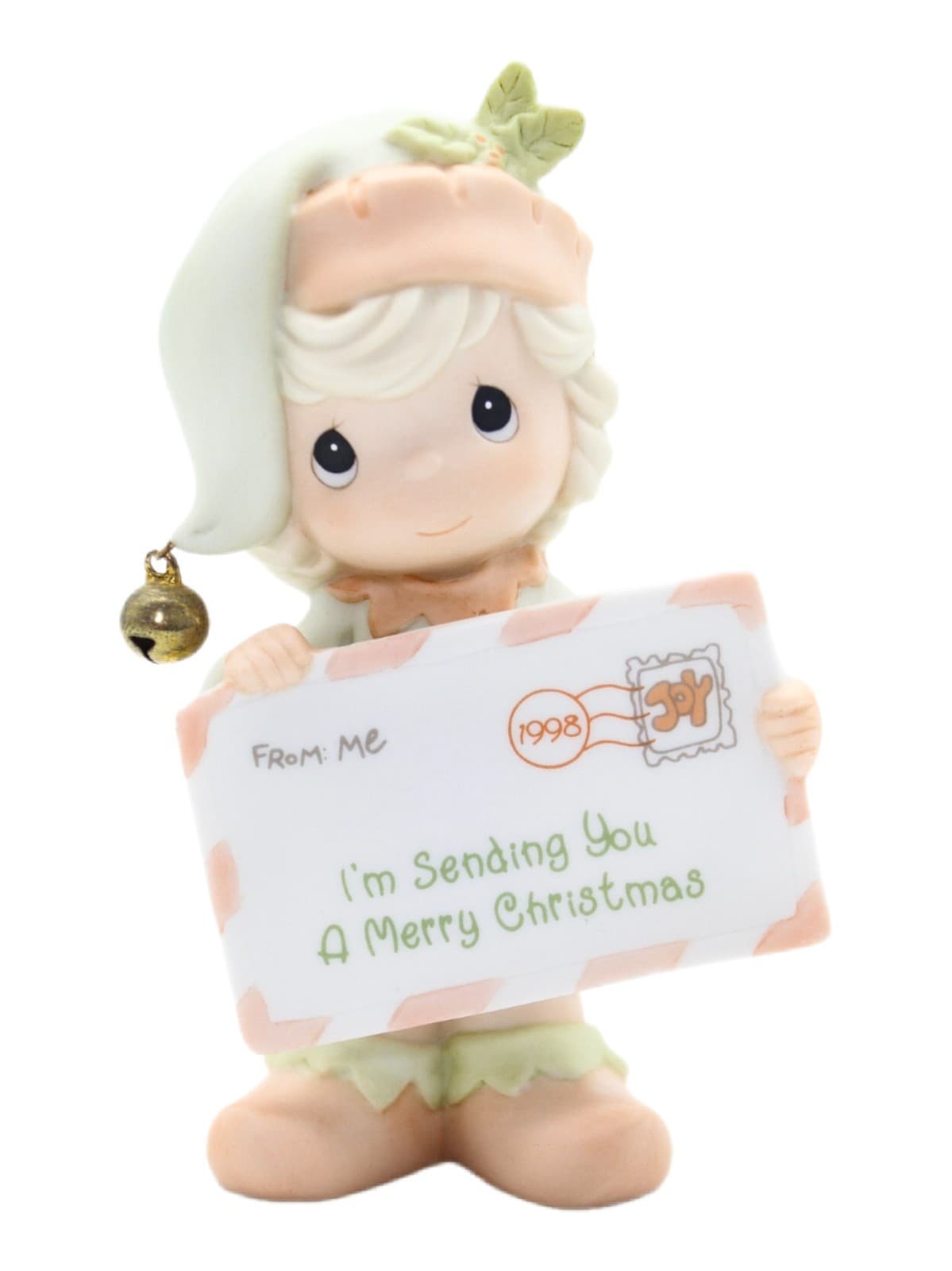Precious Moments I'm Sending You A Merry Christmas Porcelain Figurine 1998 - Image 1