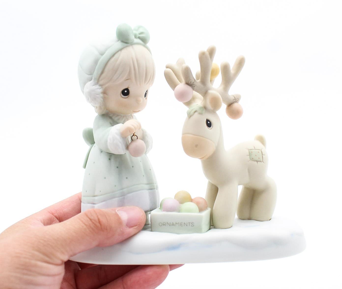 Precious Moments Merry Christmas Deer Enesco Porcelain Figurine 1989 - Thumbnail 8
