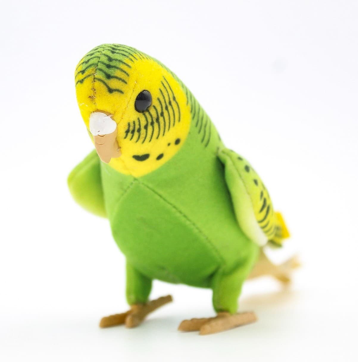 Steiff Hansi Parakeet Vintage Made In Germany Velvet Trevira Bird Stuffed Animal - Thumbnail 4
