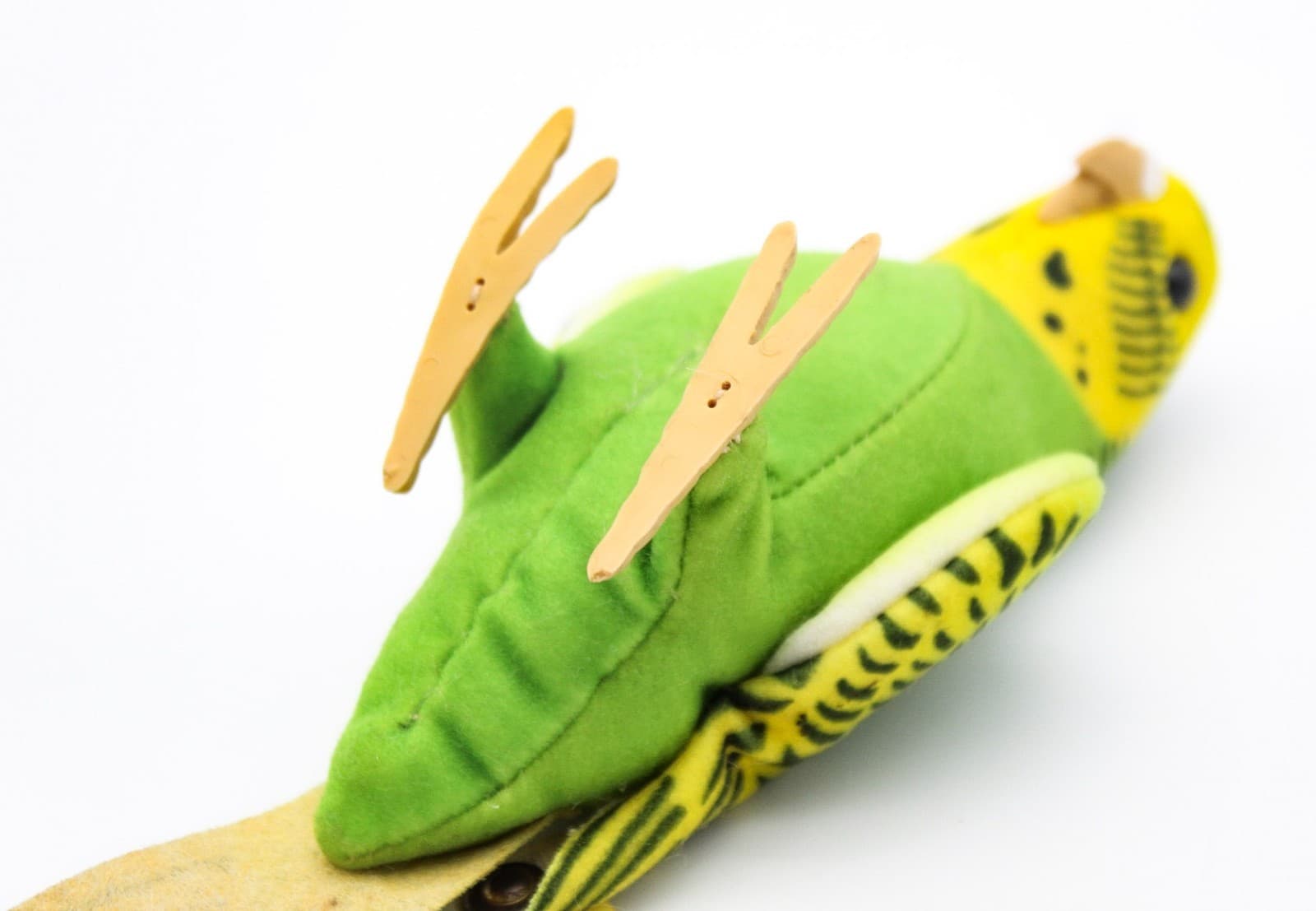 Steiff Hansi Parakeet Vintage Made In Germany Velvet Trevira Bird Stuffed Animal - Thumbnail 5