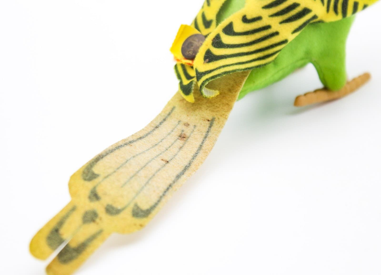Steiff Hansi Parakeet Vintage Made In Germany Velvet Trevira Bird Stuffed Animal - Thumbnail 13
