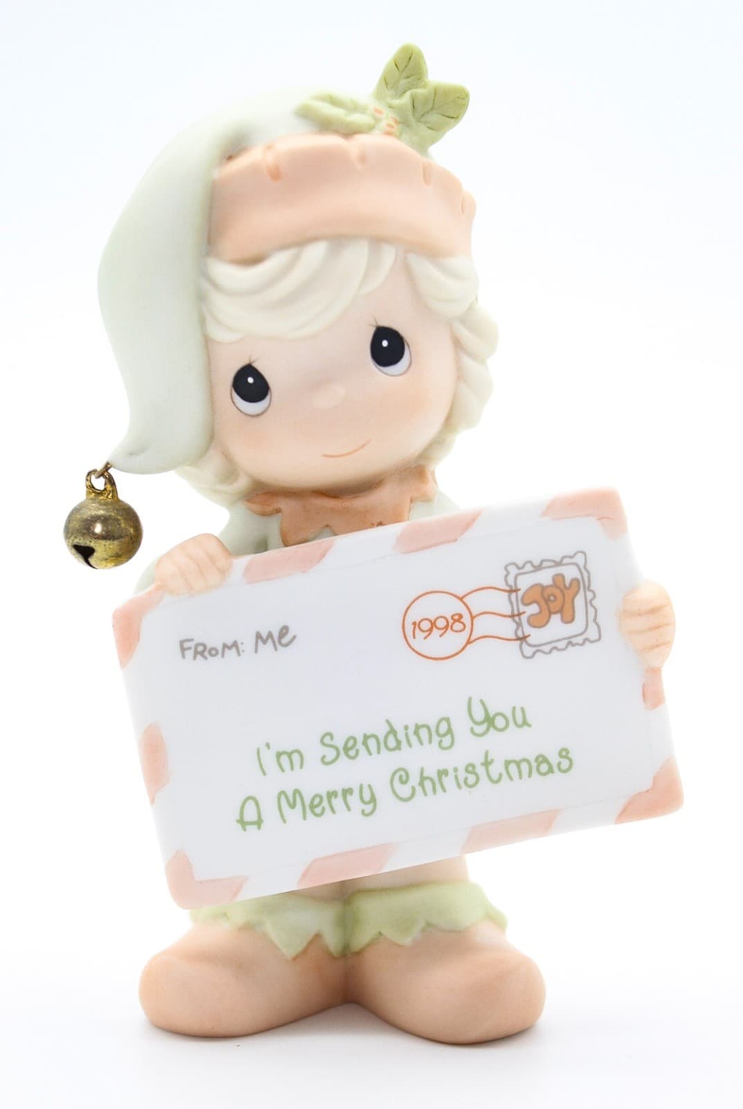 Precious Moments I'm Sending You A Merry Christmas Porcelain Figurine 1998 - Thumbnail 7