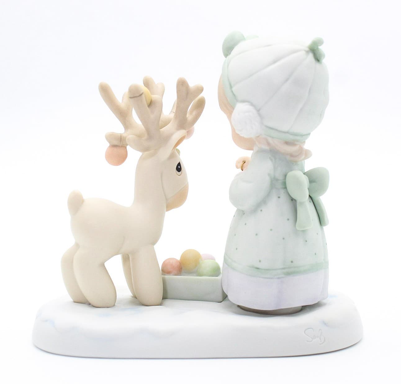 Precious Moments Merry Christmas Deer Enesco Porcelain Figurine 1989 - Thumbnail 7