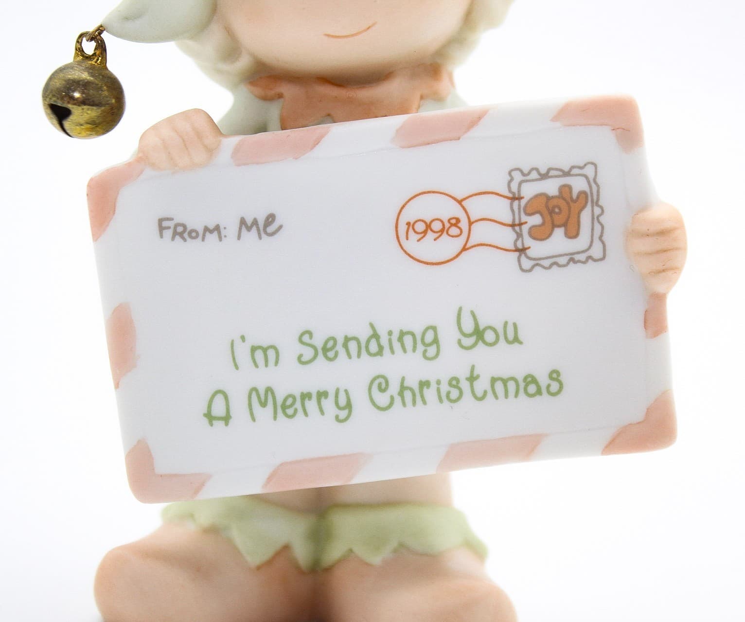 Precious Moments I'm Sending You A Merry Christmas Porcelain Figurine 1998 - Thumbnail 3