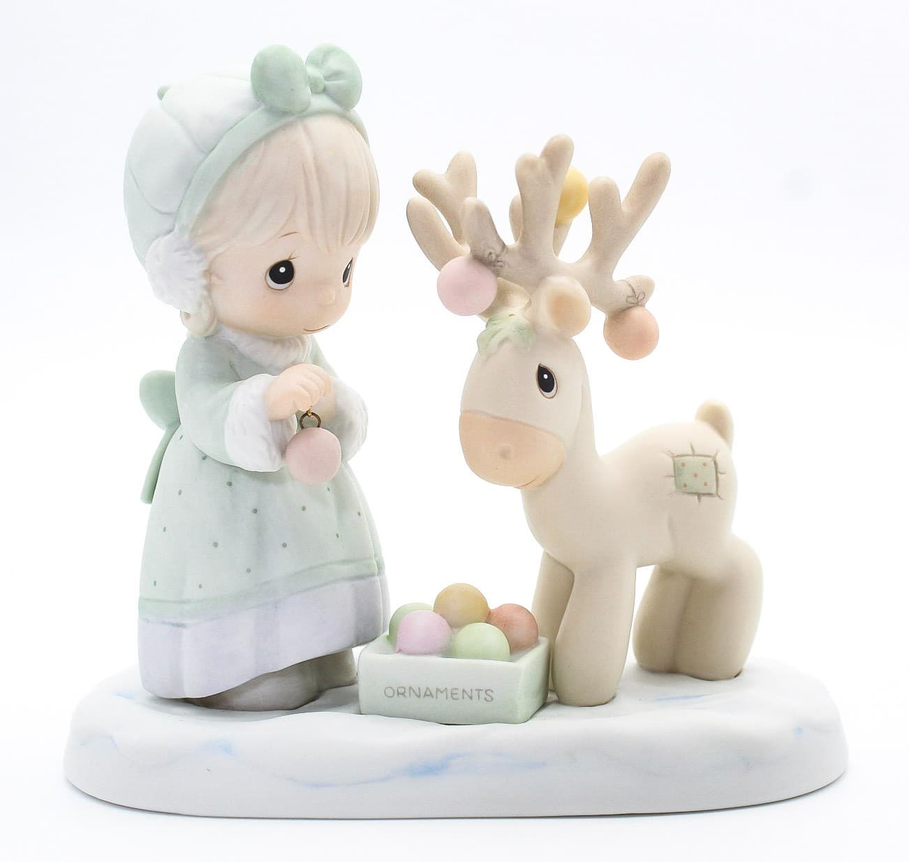 Precious Moments Merry Christmas Deer Enesco Porcelain Figurine 1989 - Thumbnail 10