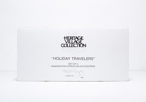 DEPARTMENT 56 "Holiday Travelers" (Set of 3) Christmas Village Accessory #5571-9 - Thumbnail 3