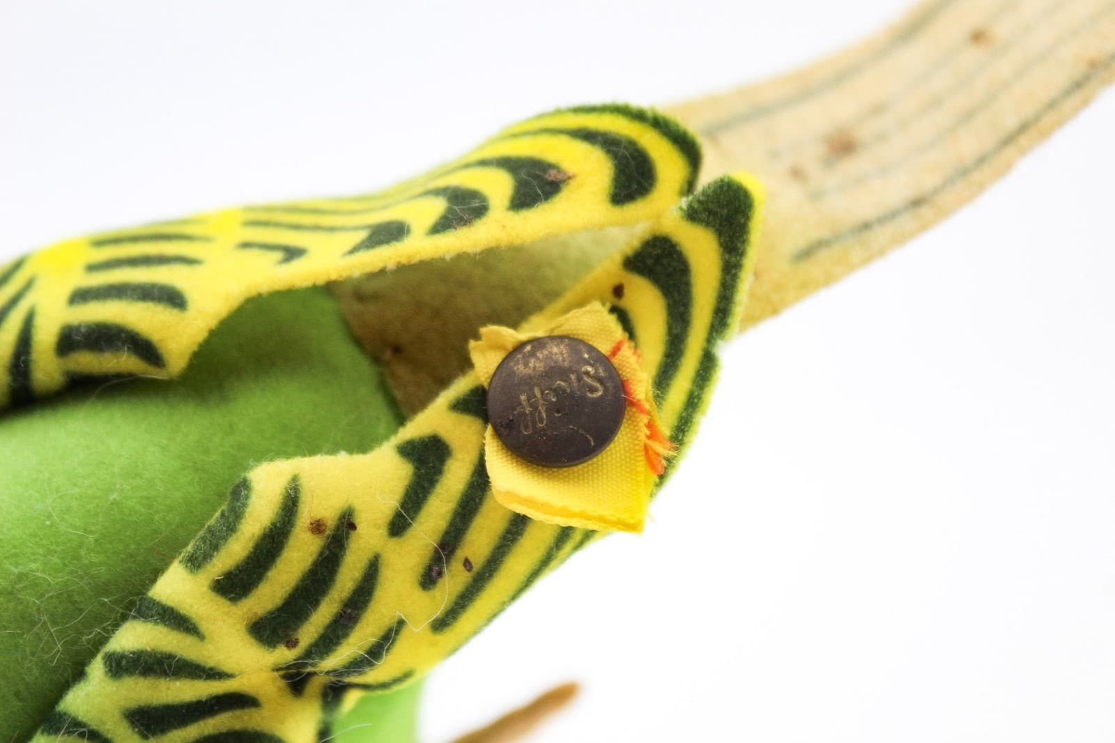 Steiff Hansi Parakeet Vintage Made In Germany Velvet Trevira Bird Stuffed Animal - Thumbnail 14