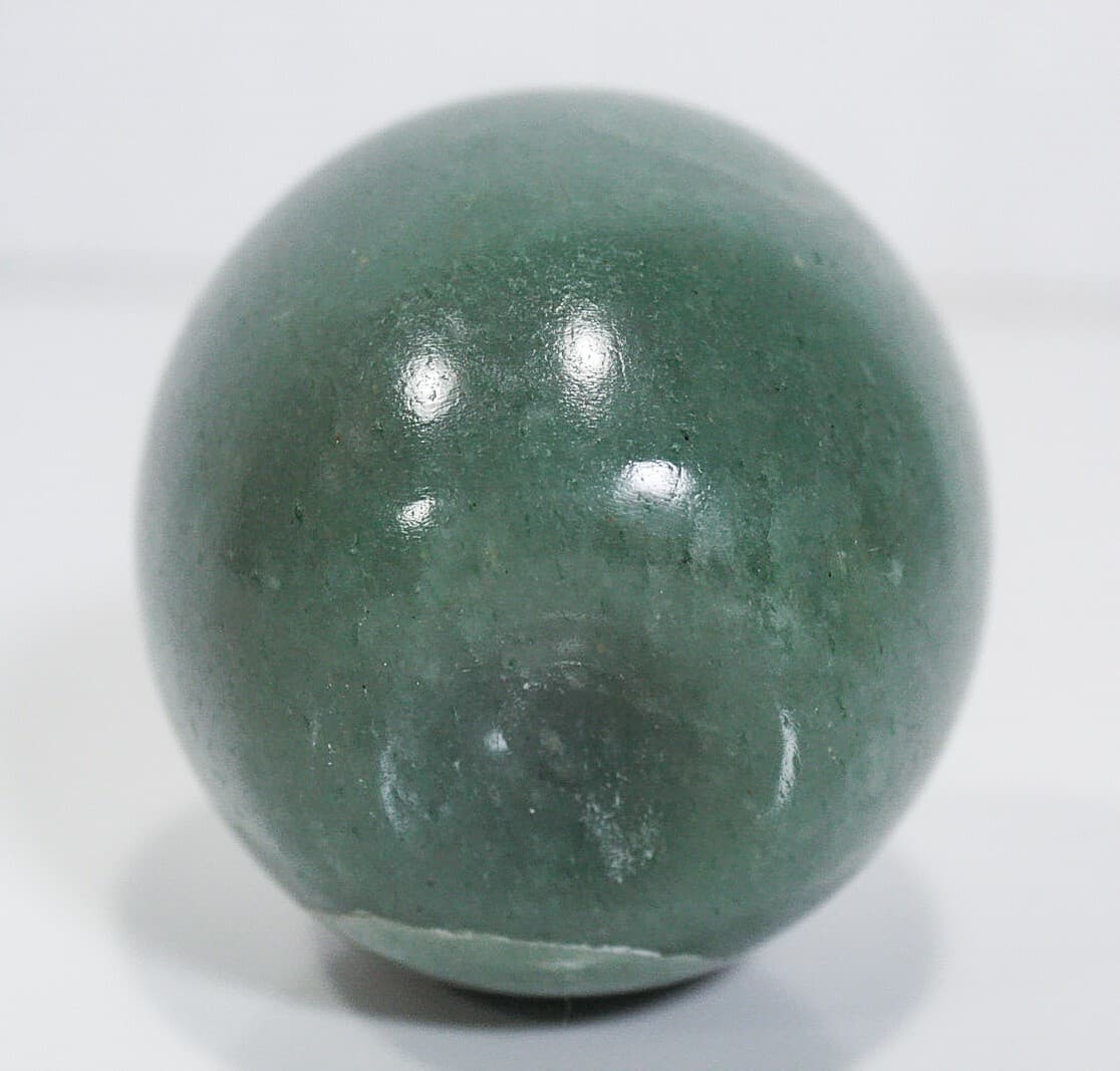 Vintage Green Marble Jade Carved Apple Motif Sculpture Paperweight - Thumbnail 4