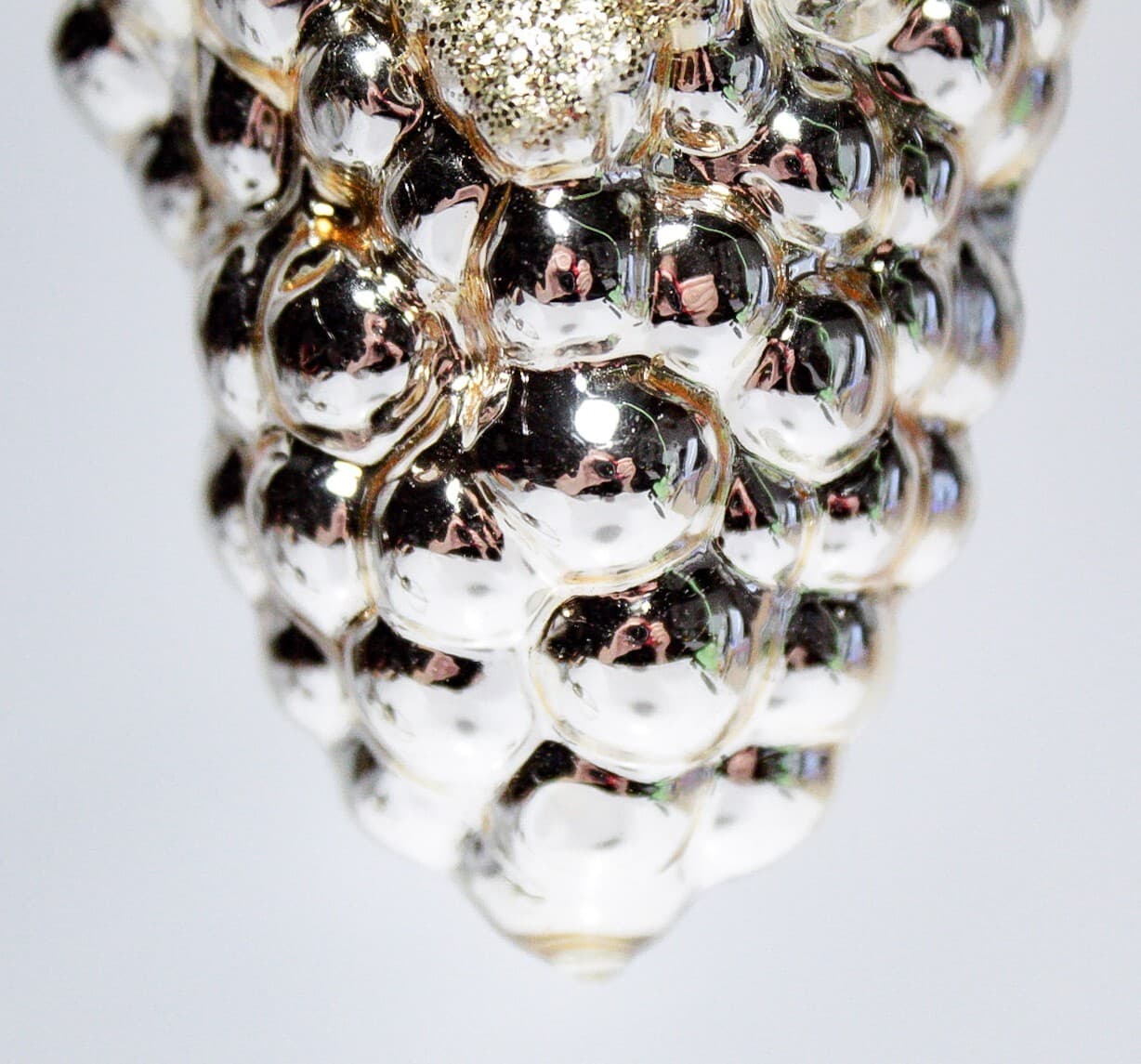INGE Glass Germany Glitter Gold Grape Fruit Cluster Glass Christmas Ornament - Thumbnail 5