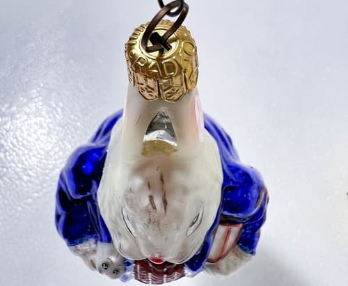 CHRISTOPHER RADKO "Professor Hare" Easter Bunny Glass Ornament - Thumbnail 6