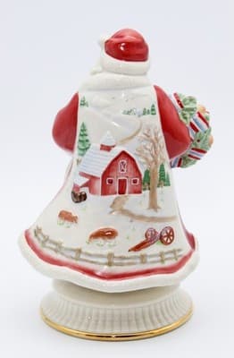 Lenox Santa's Around The World Vintage 2003 Musican Porcelain Santa In Box - Thumbnail 3