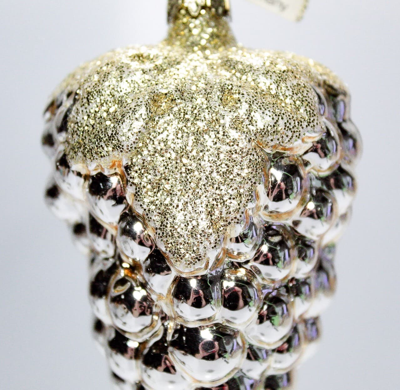 INGE Glass Germany Glitter Gold Grape Fruit Cluster Glass Christmas Ornament - Thumbnail 4