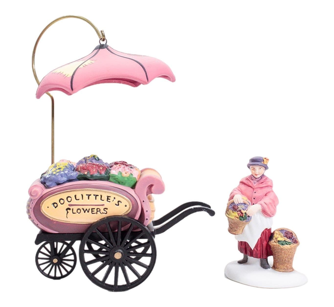 DEPARTMENT 56 "Chelsea Market Flower Monger & Cart" Christmas Figurine - Image 1