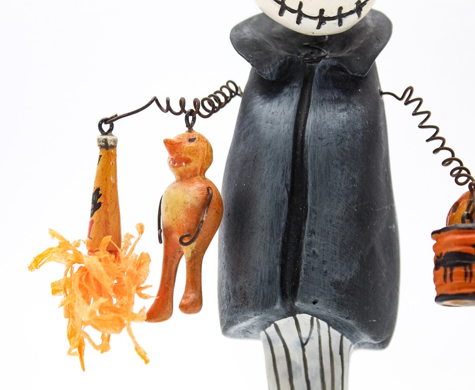 Silver Willow Bones Jr. Halloween Bobble Head Wired Holiday Decor Figure - Thumbnail 4