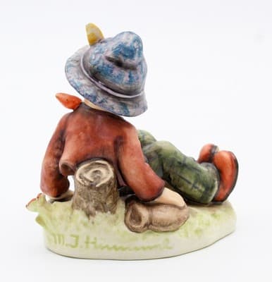 Hummel Goebel Coffee Break West Germany Vintage Porcelain Figurine TMK6 - Thumbnail 3