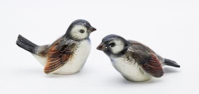 2 Hummel Goebel West Germany Sparrow Birds Glazed Porcelain Figurines Vintage - Thumbnail 7