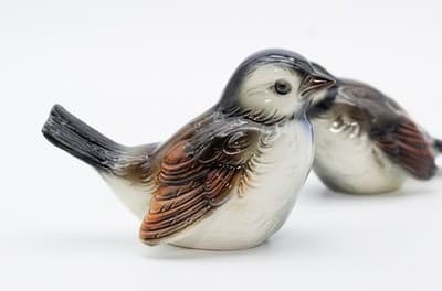 2 Hummel Goebel West Germany Sparrow Birds Glazed Porcelain Figurines Vintage - Thumbnail 6