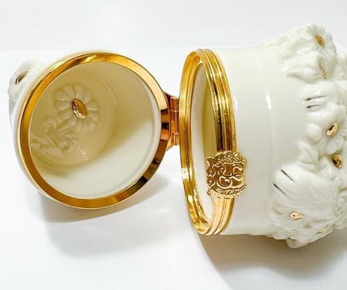 LENOX Vintage Handcrafted Treasures The Inquisitive Kitten Porcelain Trinket Box - Thumbnail 3