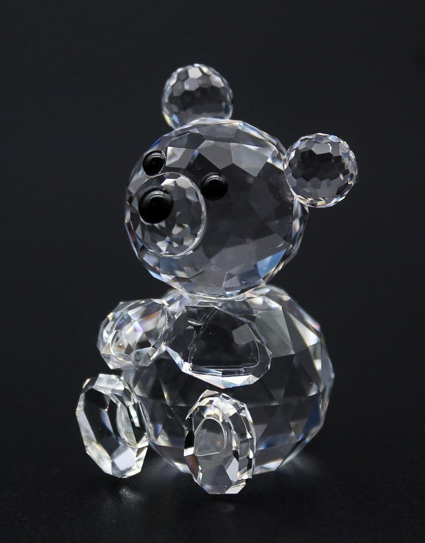 Swarovski Sitting Teddy Bear Fine Faceted Crystal Austria Display Figurine - Thumbnail 6