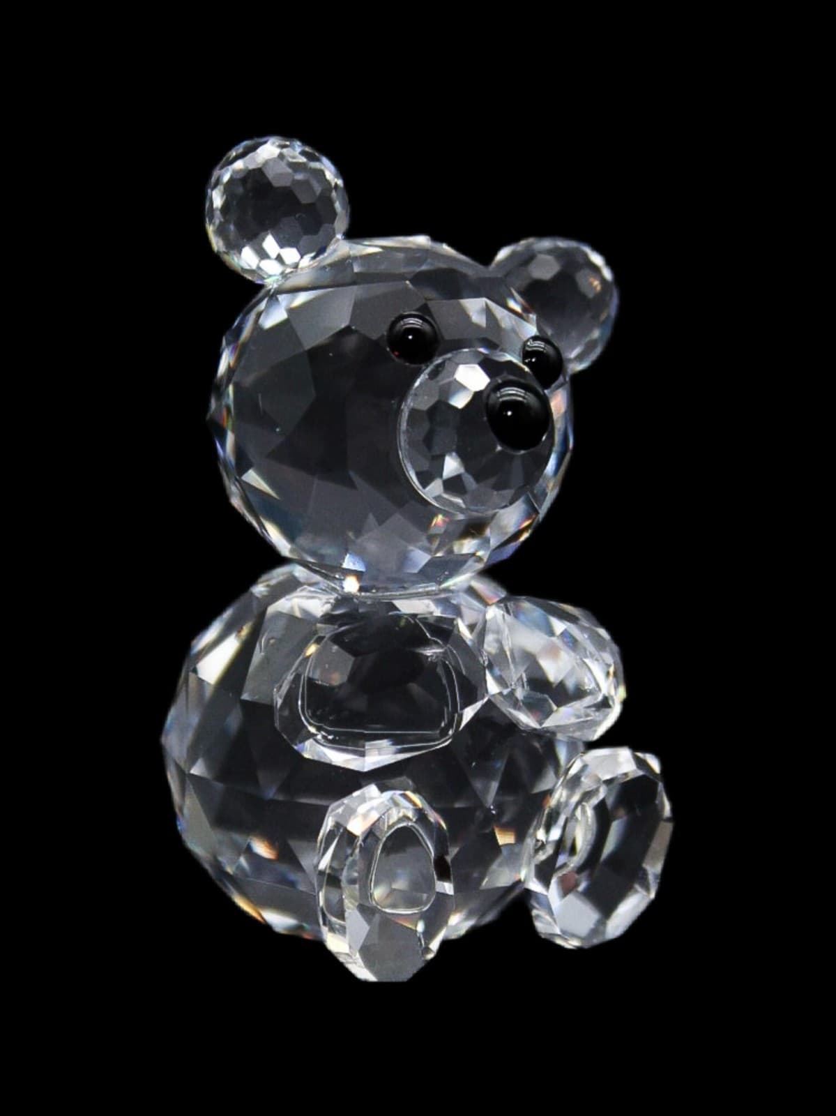 Swarovski Sitting Teddy Bear Fine Faceted Crystal Austria Display Figurine - Image 1