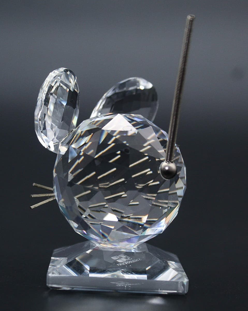 Swarovski Fine Faceted Crystal Austria Mouse In The Summer Meadow Figurine - Thumbnail 3