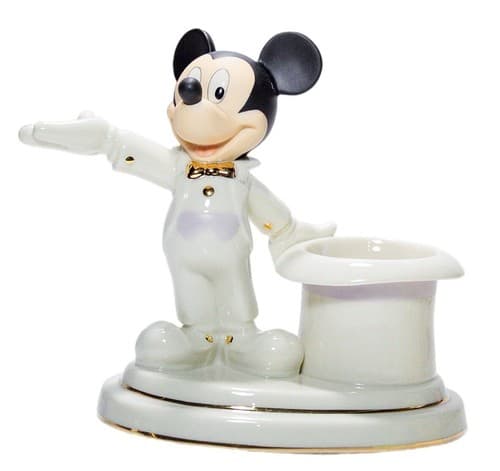 LENOX Disney "Mickey's Grand Evening Votive" Porcelain Figure Candle Holder - Image 1
