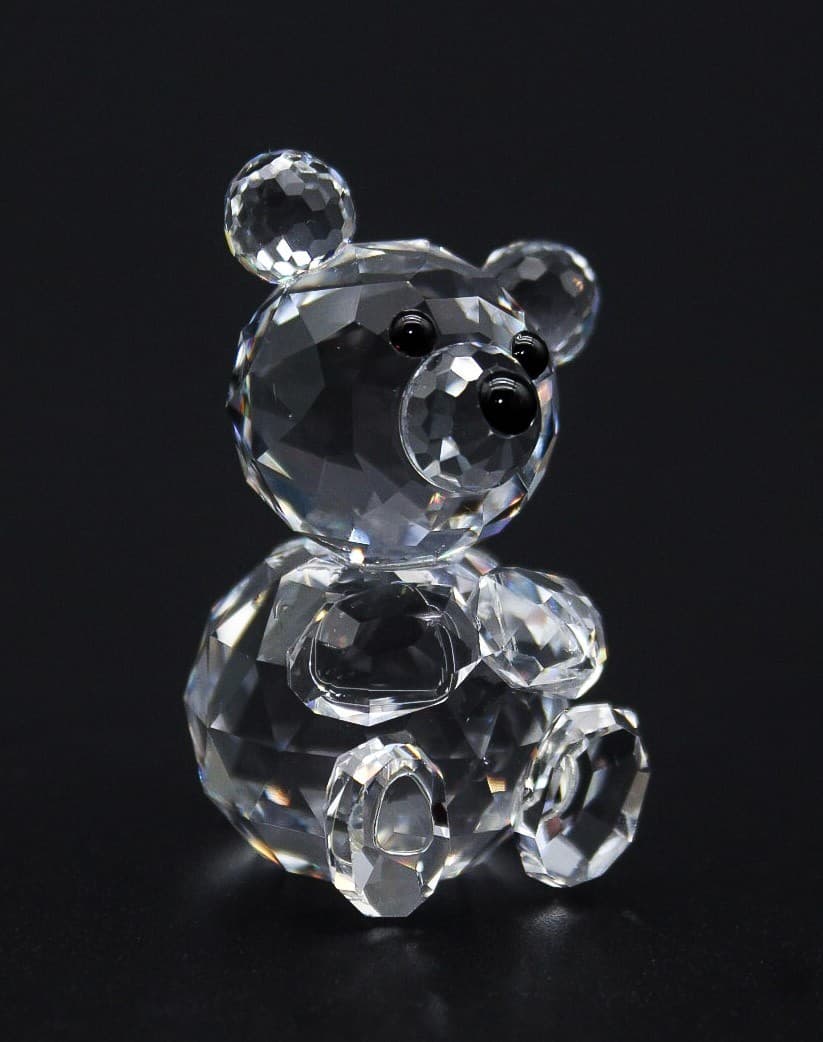 Swarovski Sitting Teddy Bear Fine Faceted Crystal Austria Display Figurine - Thumbnail 7