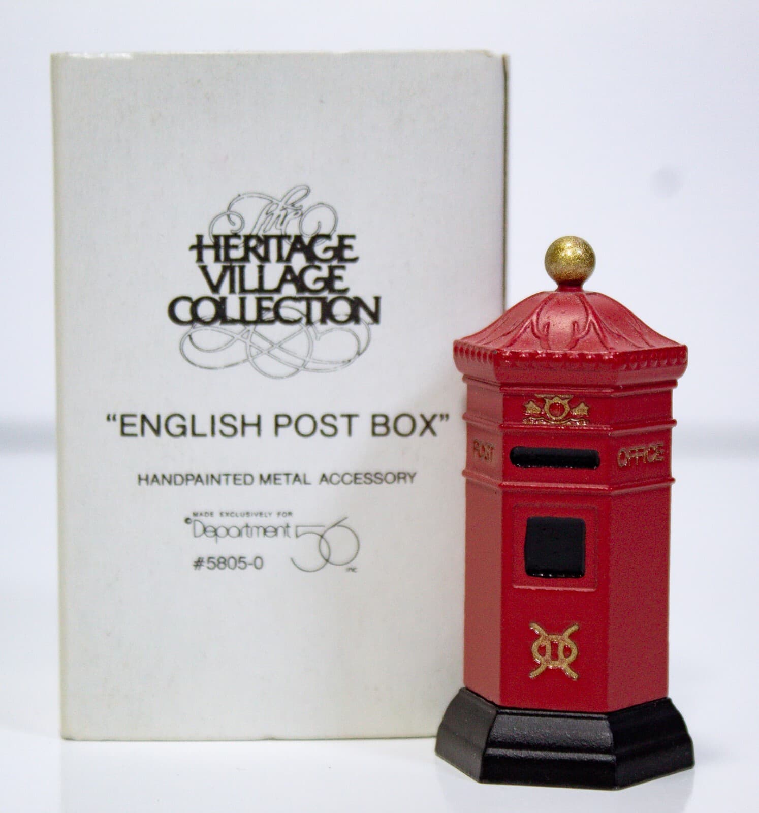 DEPARTMENT 56 Heritage Village Collection "English Post Box" Metal Figure w/ Box - Thumbnail 8