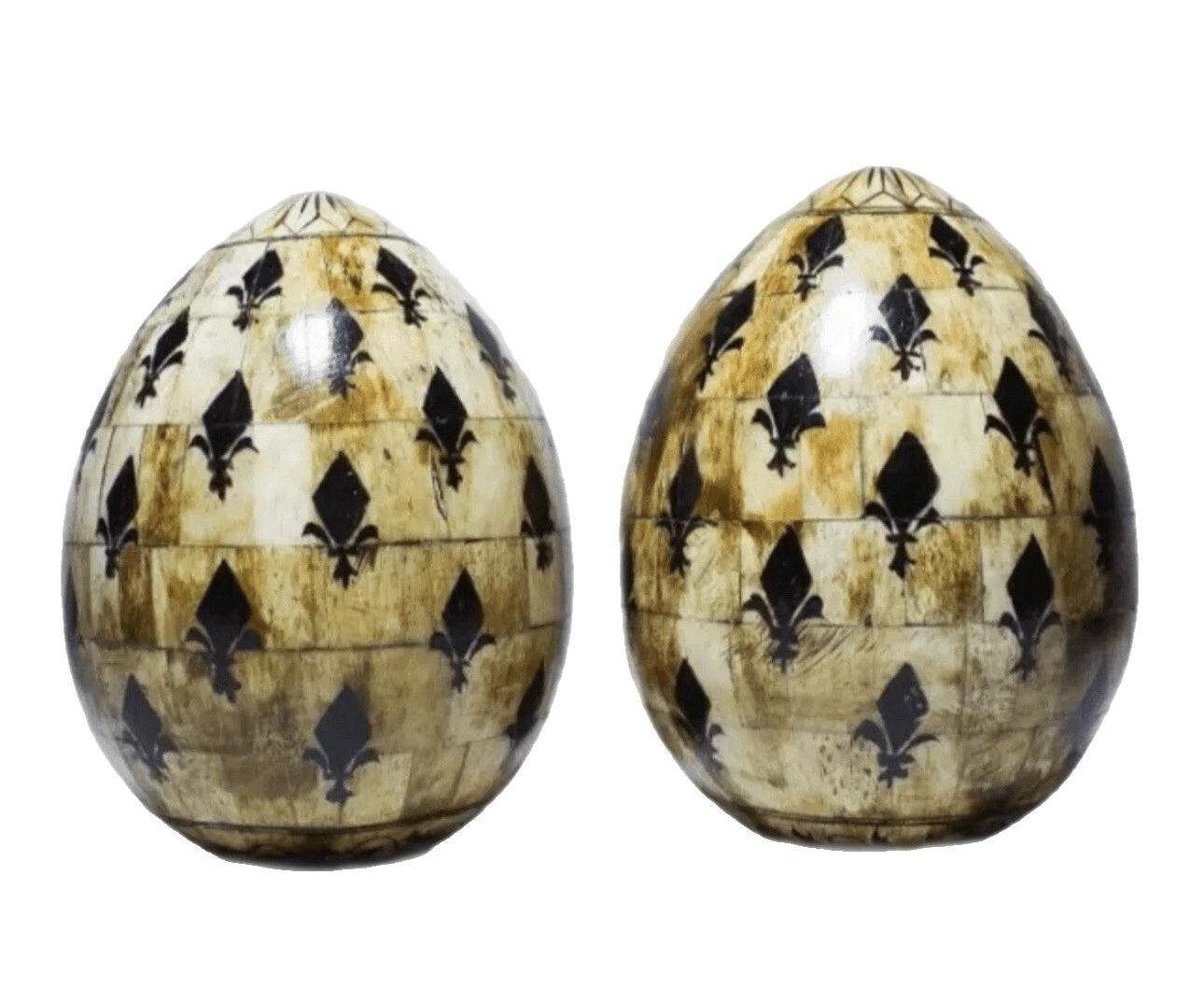 Handcrafted Bone Egg Shape Paperweights Accents Sculptures - Image 1