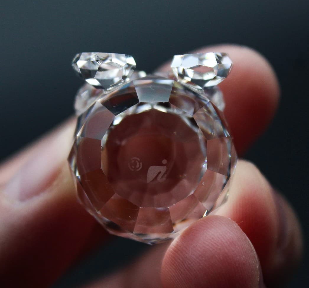 Swarovski Sitting Teddy Bear Fine Faceted Crystal Austria Display Figurine - Thumbnail 8