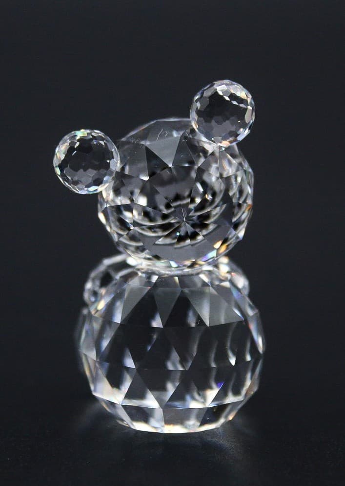 Swarovski Sitting Teddy Bear Fine Faceted Crystal Austria Display Figurine - Thumbnail 4