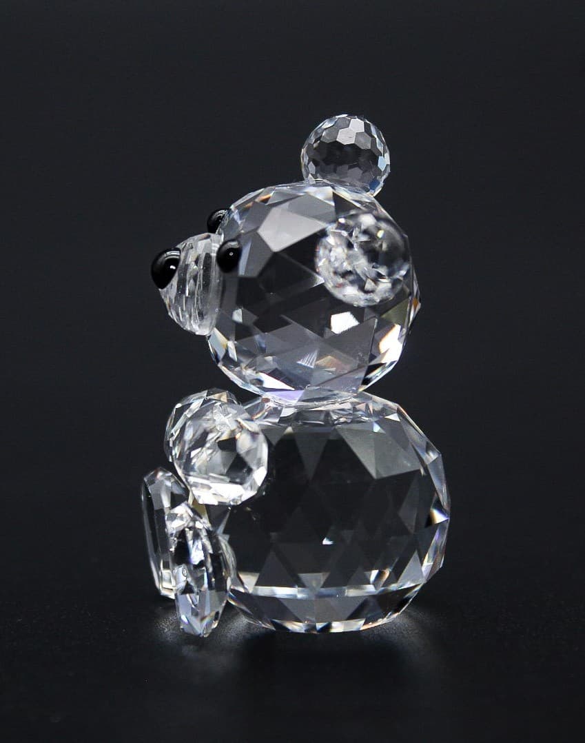 Swarovski Sitting Teddy Bear Fine Faceted Crystal Austria Display Figurine - Thumbnail 5