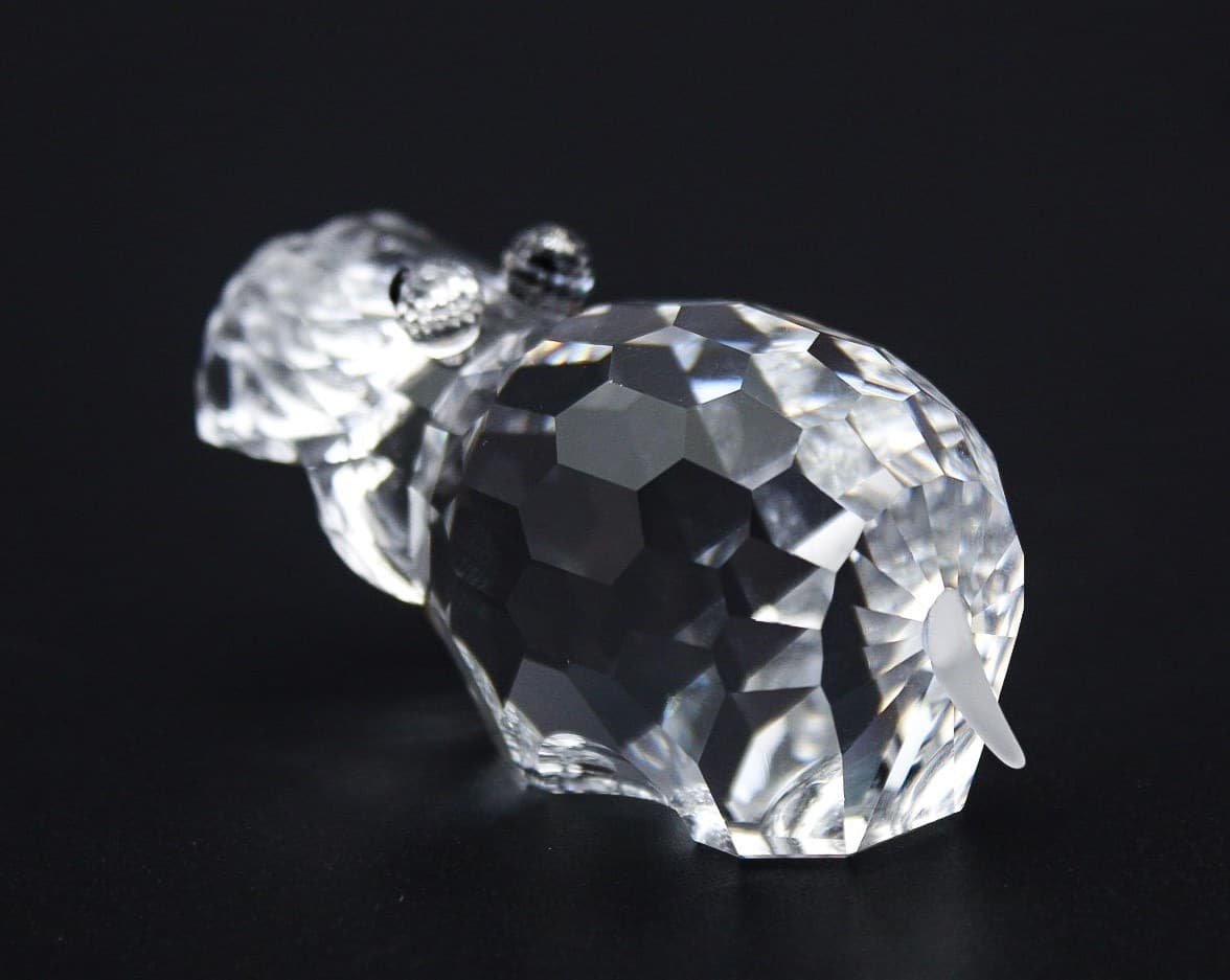 Swarovski Hippopotamus Fine Faceted Crystal Austria Figurine Vintage Retired - Thumbnail 4