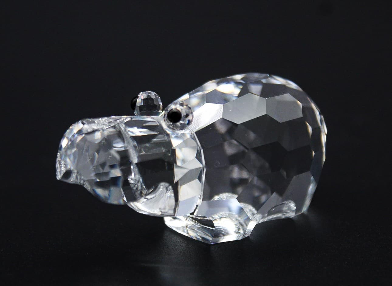 Swarovski Hippopotamus Fine Faceted Crystal Austria Figurine Vintage Retired - Thumbnail 6