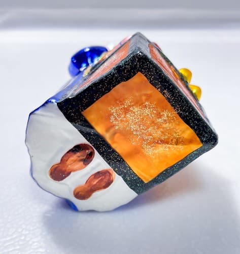 CHRISTOPHER RADKO Blue Santa "Toy Chest" Christmas Glass Ornament - Thumbnail 8