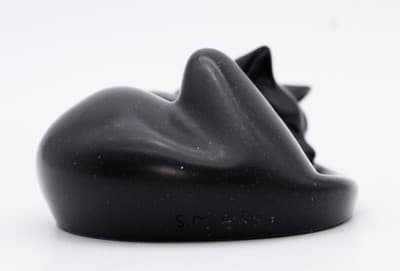 Suzie Marsh Vintage Capella Of Dartington Carved Stone Sleeping Black Cat Figure - Thumbnail 6