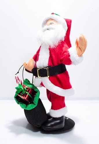 2017 ANNALEE Mobilitee FESTIVE GIFT BAG SANTA Christmas Artisan Doll 15" w/Tag - Thumbnail 3