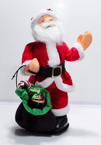 2017 ANNALEE Mobilitee FESTIVE GIFT BAG SANTA Christmas Artisan Doll 15" w/Tag - Thumbnail 9