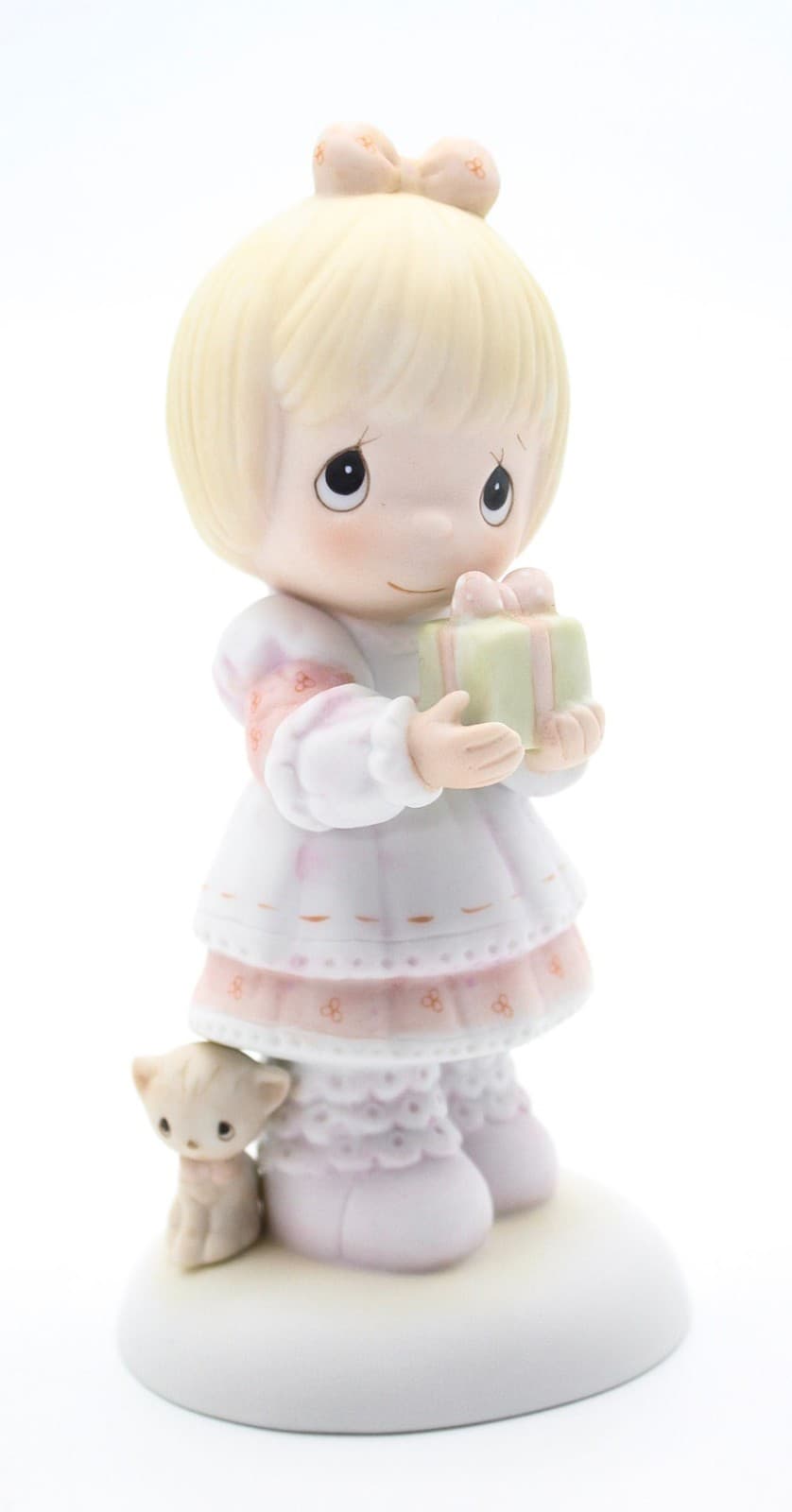 Precious Moments God Sends The Gift Of His Love Enesco Porcelain Figurine 1984 - Thumbnail 8