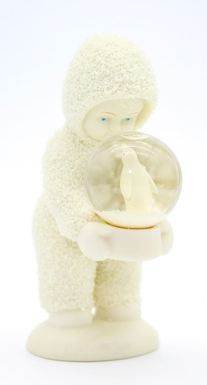Department 56 Snowbabies A Whish For Snow Porcelain Figurine With Original Box - Thumbnail 2