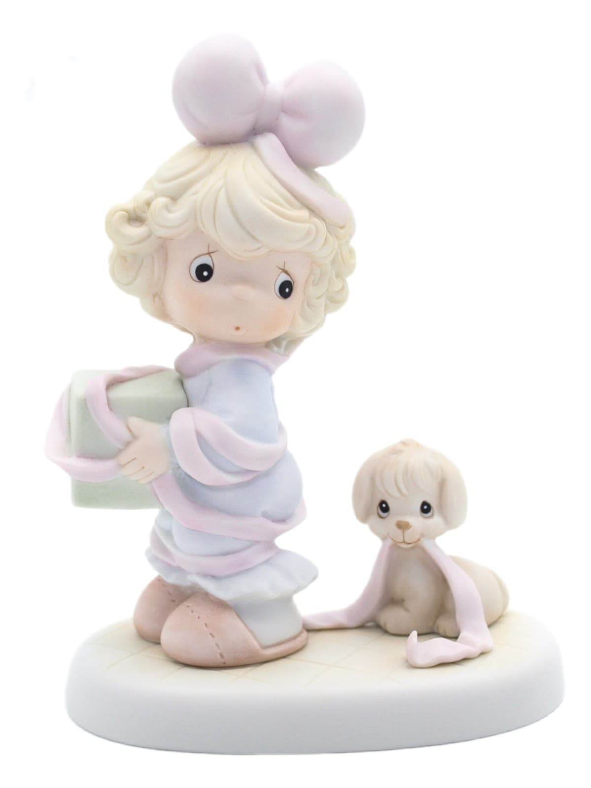 Precious Moments Tied Up For The Holidays Enesco Porcelain Figurine 1993 - Image 1