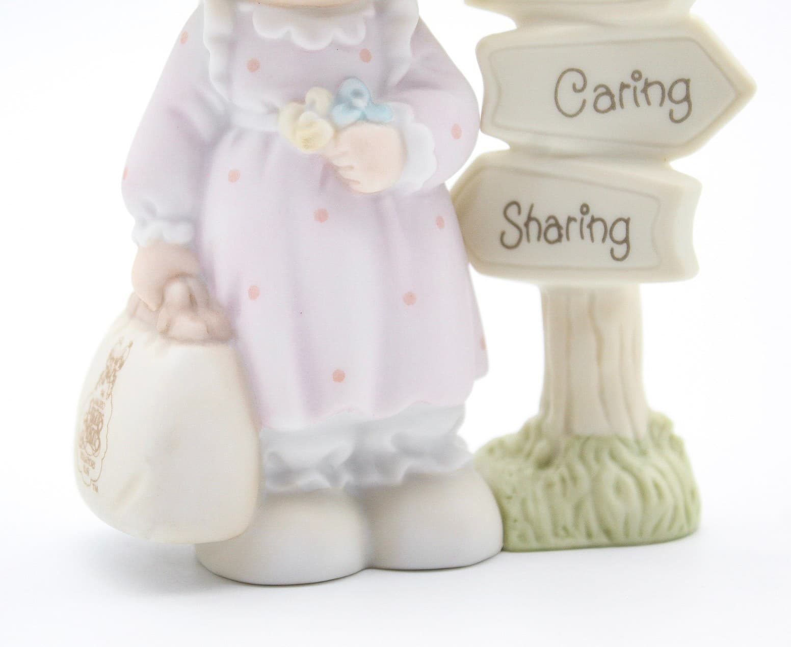 Precious Moments Loving Caring And Sharing Along The Way Porcelain Figurine 1992 - Thumbnail 4