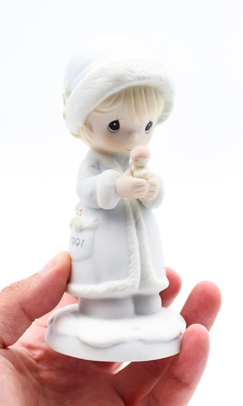 Precious Moments May Your Christmas Be Merry Enesco Porcelain Figurine 1991 - Thumbnail 7