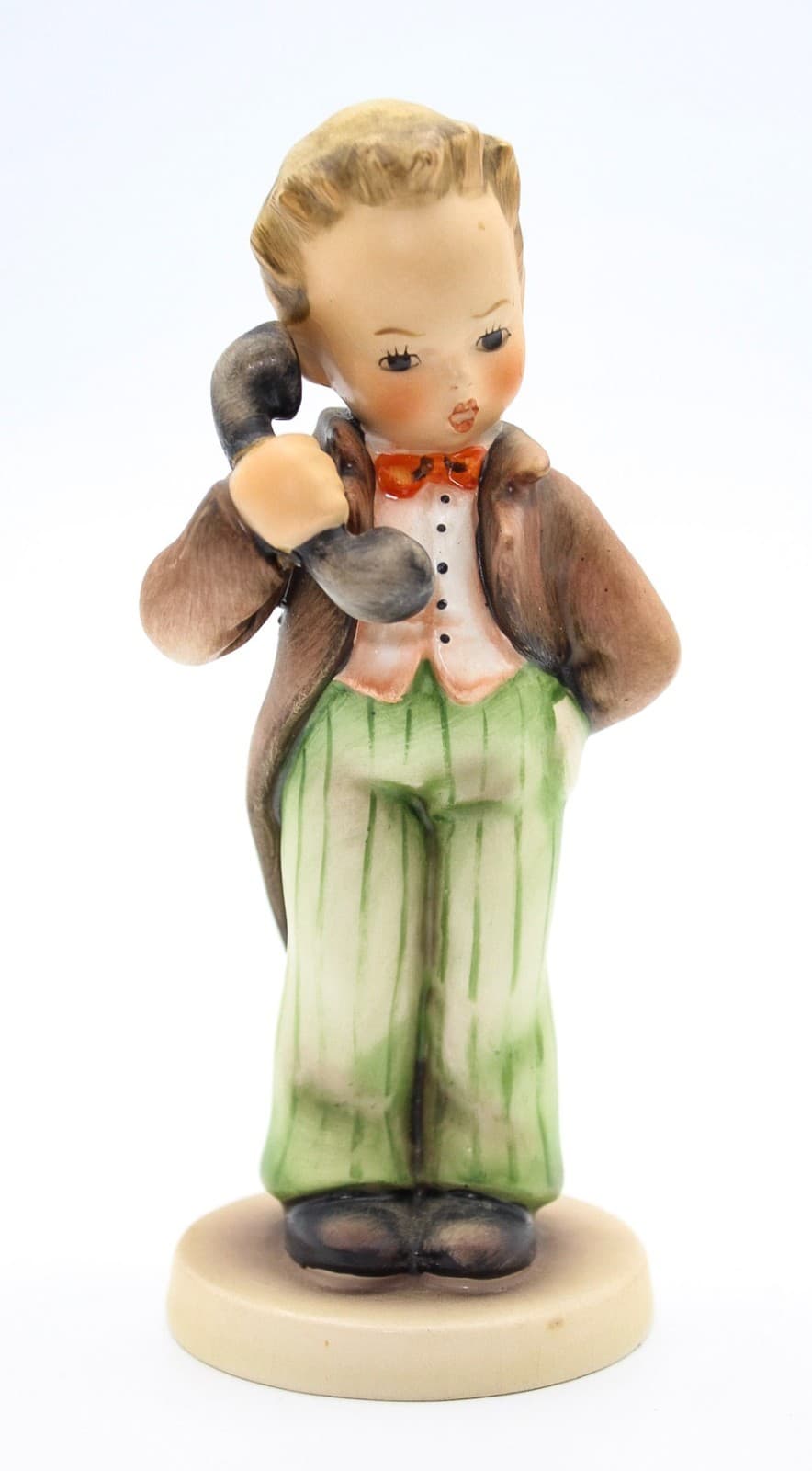 Vintage Goebel Hummel Germany #124/0 "Hello" Boy w/ Telephone Porcelain Figurine - Thumbnail 9