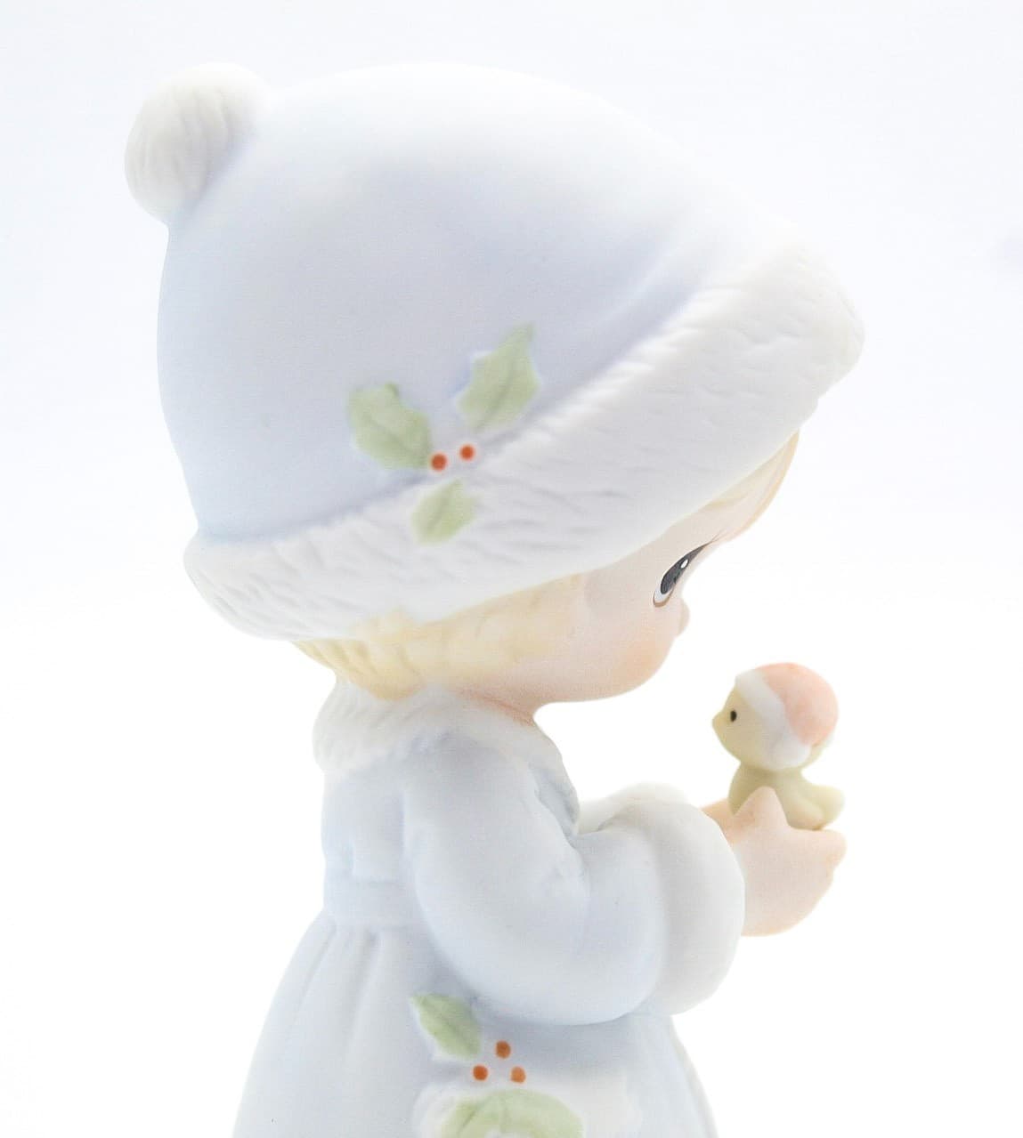 Precious Moments May Your Christmas Be Merry Enesco Porcelain Figurine 1991 - Thumbnail 3